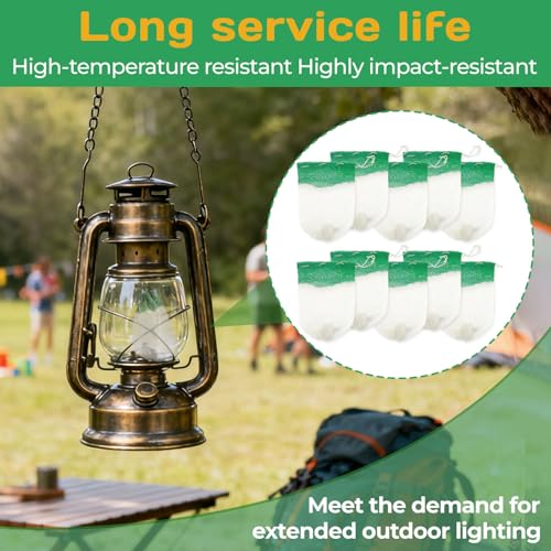 10 Pcs U-Shaped Propane Lantern Mantles - Heat-Resistant Gas Lamp Replacement
