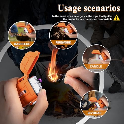 Electric Lighter Rechargeable Dual Arc Plasma Waterproof Matches
