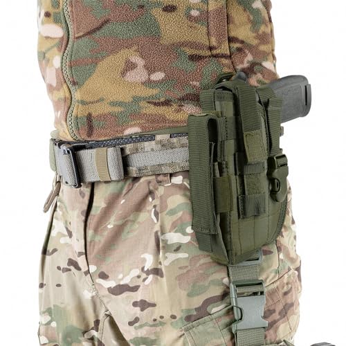 Adjustable Tactical Molle Belt Gun Holster - Army Green Left Hand