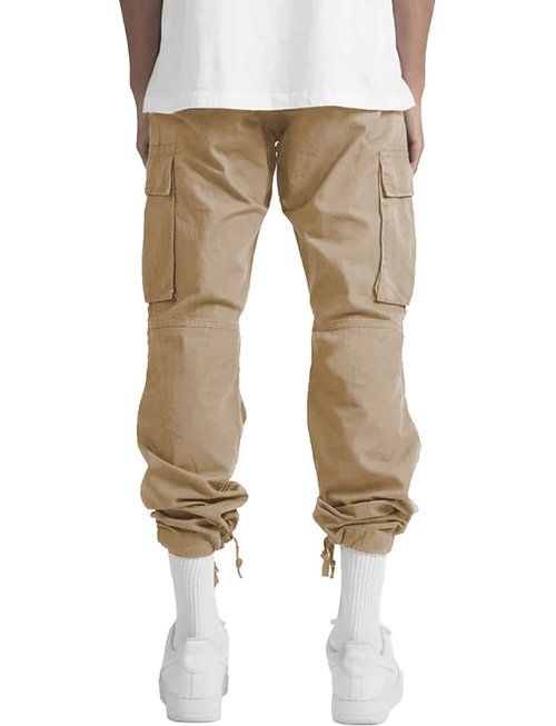 whox Mens Cargo Pants Casual Outdoor Hiking Pants for Men Athletic Joggers Sweatpants Khaki