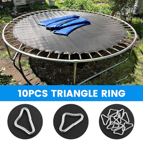 Trampoline Triangle Buckle Rings - 10pcs Metal V-Rings for Repair