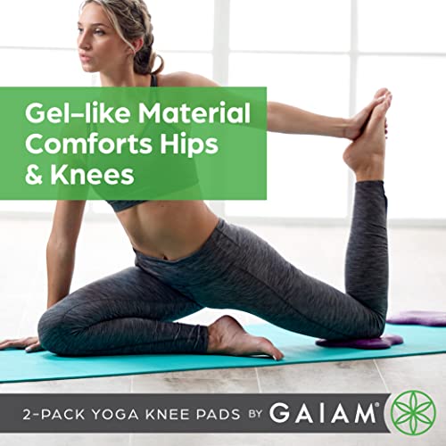 Yoga Knee Pads - Purple Set of 2 with Extra Cushioning