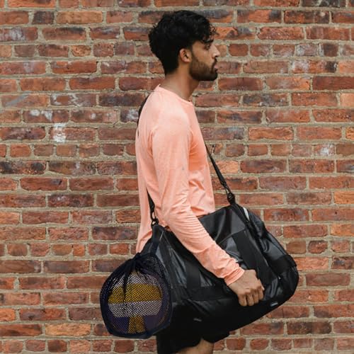 Durable Mesh Ball Bag with Zipper Pocket for Sports Gear
