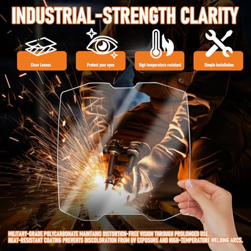 10Pcs - 271320 Front Cover Lens for Digital Infinity Series Welding Helmet - High Clarity Replacement Welding Helmet Lens