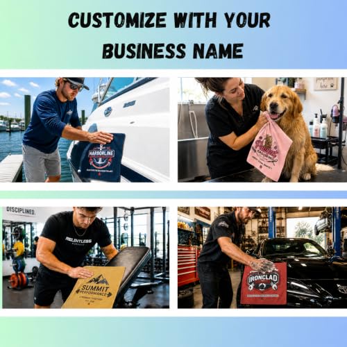 Customizable Rally Towels - 5 Pack Microfiber Game Day Towels
