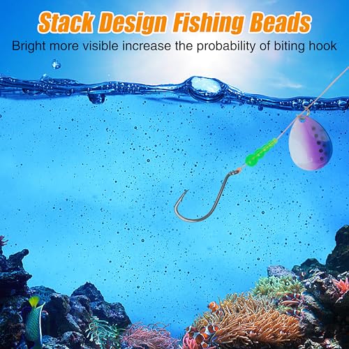 Gourd Stopper Fishing Beads - 150pcs Yellow Fishing Lure Rigs