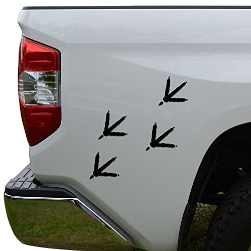 Wild Turkey Tracks Vinyl Decal Sticker - 6 Inch Matte Black