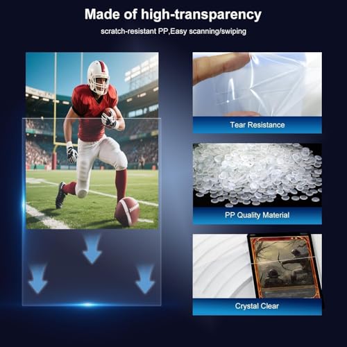 500 Soft Penny Card Sleeves - Clear Plastic Protectors for TCG & Sports