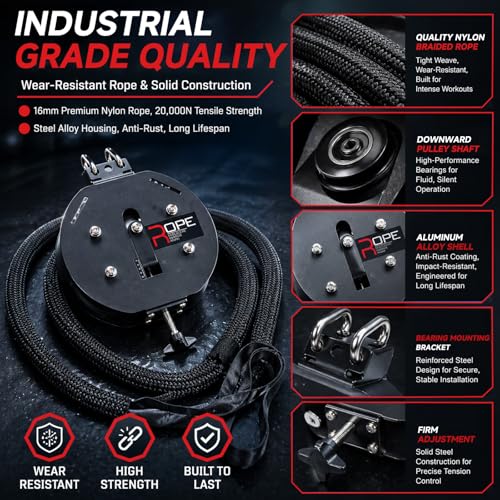 Infinity Loop Cable Trainer - 14FT Nylon Rope for Forearm Strength