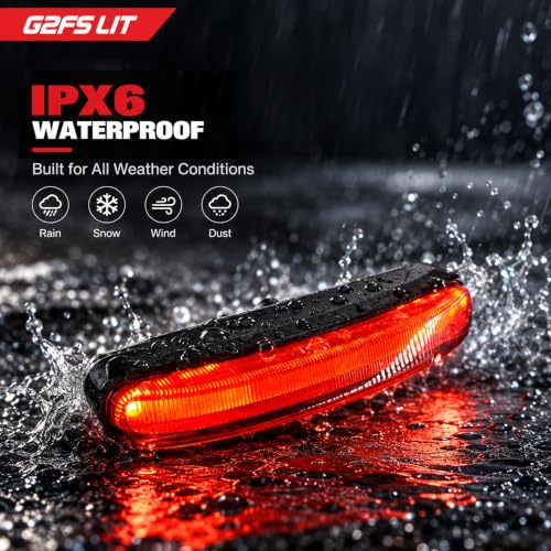 Bright and Powerful Rechargeable Bike Tail Light 220LM, 5 Modes, Waterproof, 260° Visibility