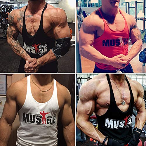 Men's Bodybuilding Cotton Racerback Tank Top - Stringer Style