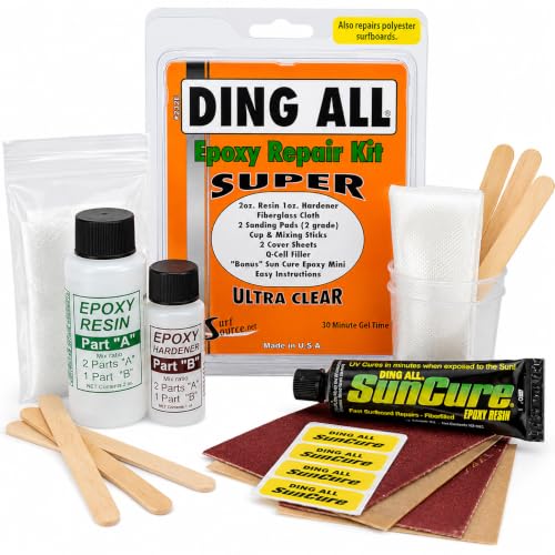 Super Epoxy Repair Kit for Surfboards - 3 oz Ding All Epoxy Resin