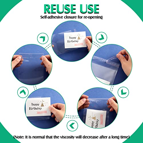 100 Pcs Trading Card Sleeves - Resealable Plastic Bags