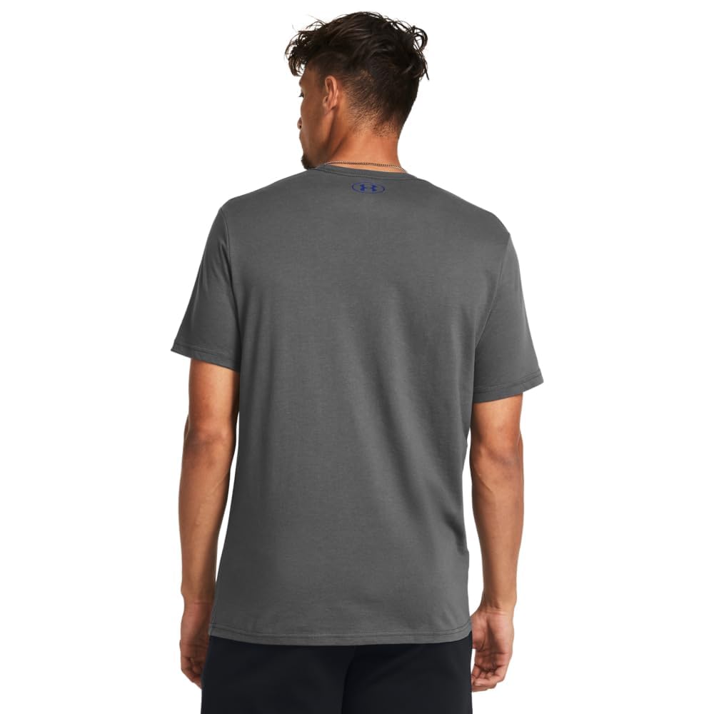 Under Armour Men's Global Foundation Short Sleeve T Shirt, (025) Castlerock/Royal/Steel, 3X-Large Tall
