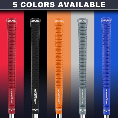 Rubber Golf Club Grips Kit - Standard/Midsize/Oversize (13 Grips, Black)