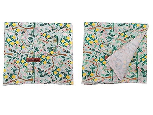 Washable Cotton Dog Bandana - Large - Lemon Blossom