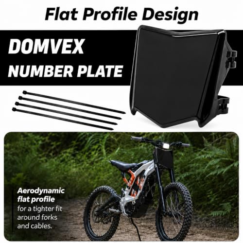 Universal Front Number Plate for Ebikes - Glossy Black