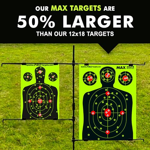 Extra Large Splatter Targets - High Visibility Yellow & White - 10 Pack