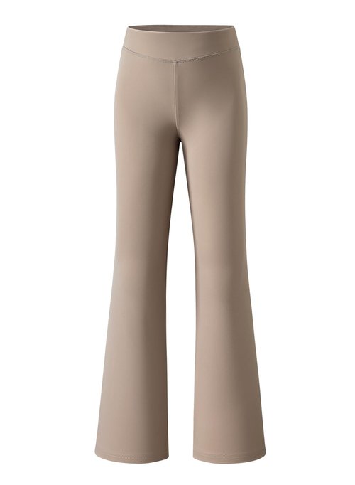 blibean Teen Girls Flare Yoga Leggings Big Kid Fall Bell Bottom Dance Pants Casual School Elastic High Waist Trousers Spring Wide Leg Legging with Pockets Size 8-9 Year Old Khaki