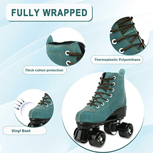 Jessie Women’s Roller Skates High Top Double Row Cyan Size 10 (Women) / 8 (Men) Indoor Outdoor