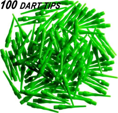 Soft Tip Dart Points - Tufflex III 2BA Thread - Green 100 Pack