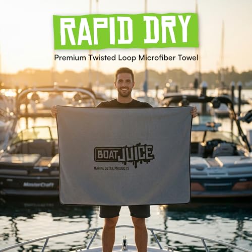 Boat Juice Rapid Dry Microfiber Towels – 28x36 Inch Water-Absorbing Marine Drying Towel