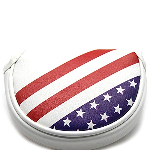 Seacloud Golf Cover USA Flag Star Small Mallet Putter Headcover for Scotty Cameron Taylormade Odyssey Club