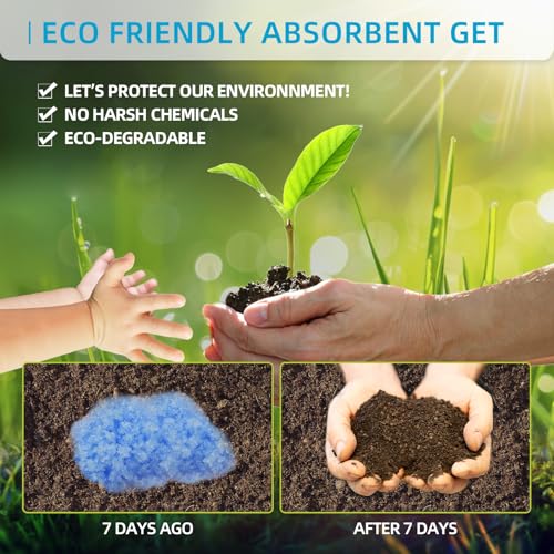Portable Toilet Absorbent Gel Powder, 25 Pack Poo for Camping Solid