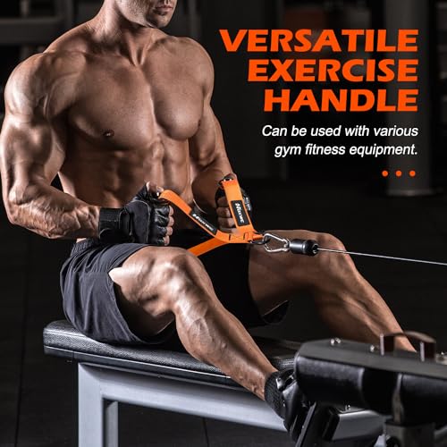 Heavy Duty Resistance Band Handles - 1-Orange, Comfortable Gym Attachments