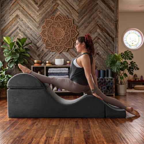 Convertible Chaise and Bench - 2-in-1 Design, 18" Wide, Midnight