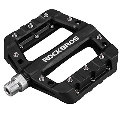 Lightweight Nylon Fiber Bike Pedals - Black - Durable Platform for MTB & BMX