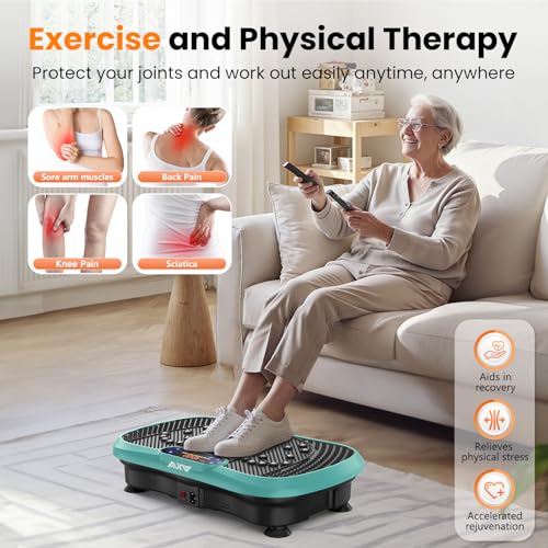 Vibration Plate Exercise Machine - 200W Bluetooth, Slim Green