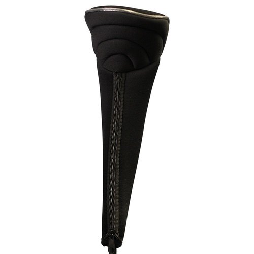 Black Golf Zipper Head Cover #5 Fairway Wood Metal Headcover Neoprene Traditional Plain Protective Cover Fits All Fairway Golf Clubs for Golfing Buddies