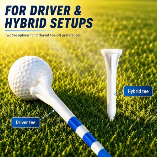 Premium 3-Prong Plastic Golf Tees - 3-1/4" - 120 Pack