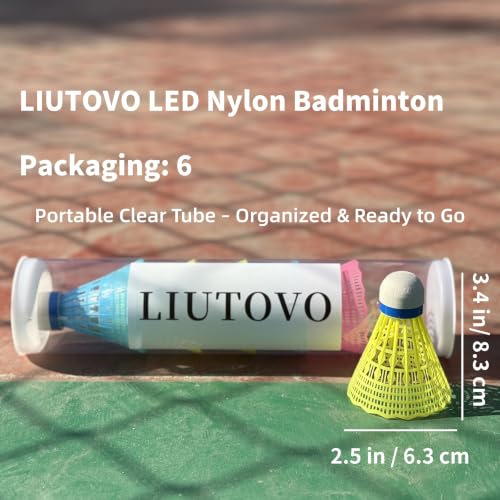 Glow in the Dark Badminton Birdies - 6 Pack LED Shuttlecocks