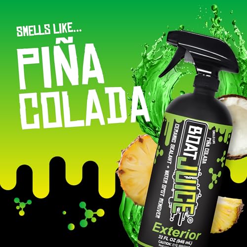 32oz Exterior Boat Cleaner & Protectant Spray | Water Spot Remover with SiO2 Sealant | Pina Colada Scent