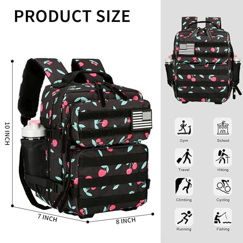HongXingHai 9L Mini Tactical Backpack Cherry Black Water-Resistant & Multifunctional