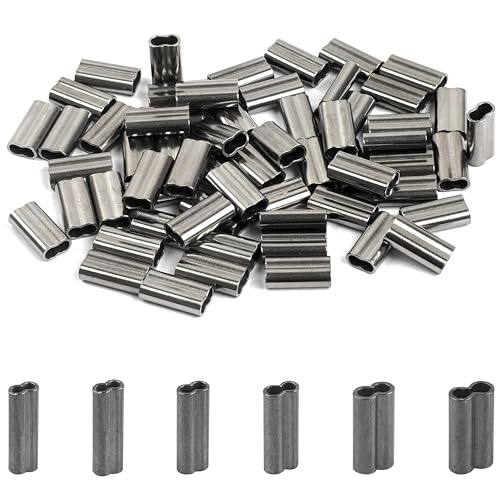 Fishing Crimp Sleeves - Double Barrel Copper, 0.8mm, 100pcs