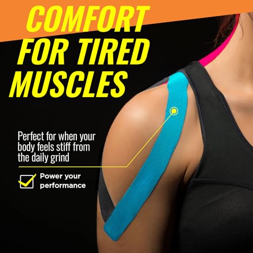 Kinesiology Tape Strips 60 Precut Elastic Athletic Muscle Support