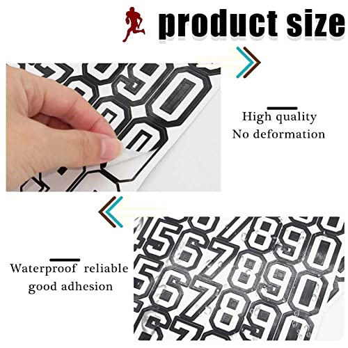 110 PCS Waterproof Helmet Number Stickers for Sports - 1.5 Inch
