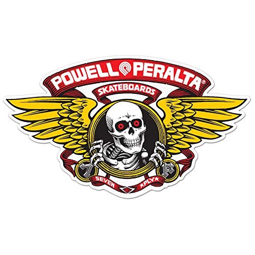 Winged Ripper Skateboard Sticker - Red Die Cut 5"