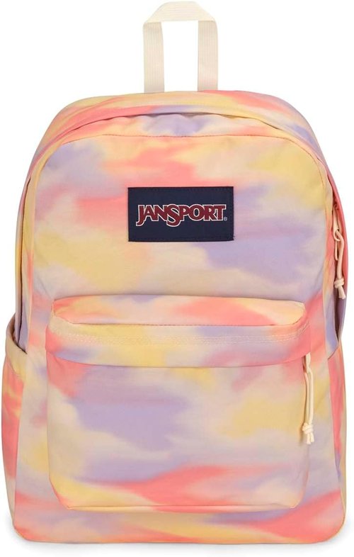 JanSport SuperBreak Plus Backpack - Spacious Daypack with Padded 15-Inch Laptop Sleeve & Bottle Pocket | Blurred Wash