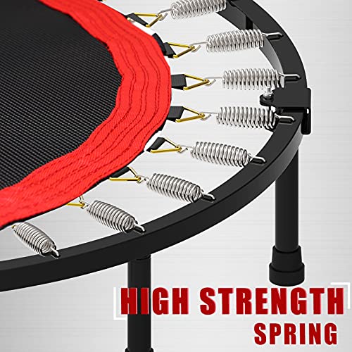 40" Folding Mini Fitness Rebounder Trampoline with Handle - Black
