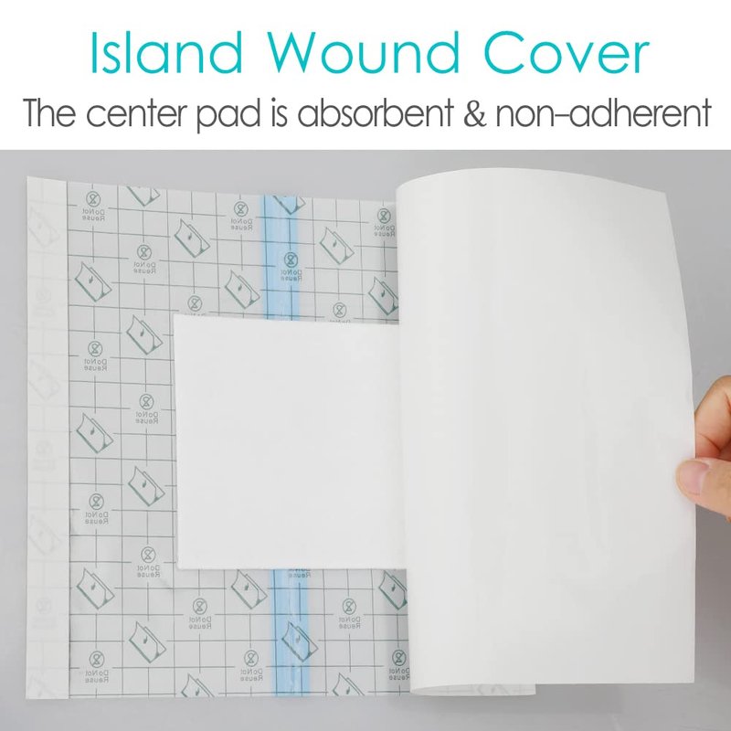 Waterproof Shower Cover with Non-Stick Center Pad for Large Port Surgery Incisions Protector Patch Transparent Film Clear Adhesive Wounds Dressing Bandage Shields (6x6 inch (Pack of 25))