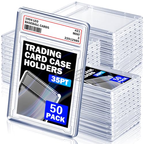50-Pack Trading Card Slab Holders with 6 Snap Locks per Case - Succwoah