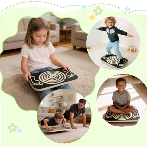 Kids Balance Board with Maze Labyrinth - Toddler Wobble & Coordination Trainer