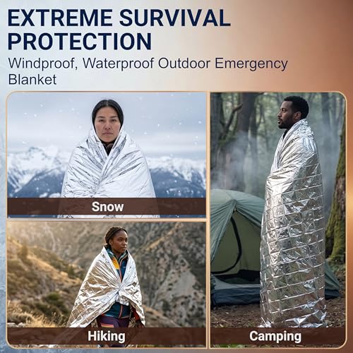 Emergency Mylar Blankets - Thermal Space Blankets 4 Pack