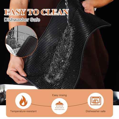 8 PCS 12" x 6" Rubber Bar Mats, Non-Slip Bar Service Spill Mat, PVC Bar Service Mat, Restaurant Kitchen Counter Bar Pad for Counter Top, Cafe, Bars, Kitchen, Restaurant, Hotel