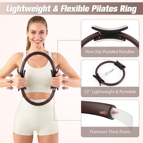 Pilates Kit for Home Workouts - Oat & Brown with Accessories