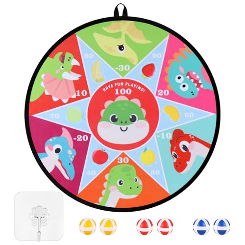 28" Large Kids Dart Board Set with Sticky Balls - Indoor & Outdoor Fun